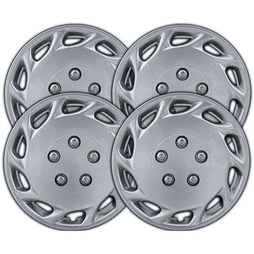 14' Silver Clip-On Hubcaps for 1997-1999 Toyota Camry