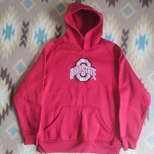 VETEMENTS Felpa rossa con cappuccio pullover Original Stuff Boys L (14 16) OSU Buckeyes