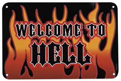 Welcome To Hell Blechschilder Unisex  Standard Standard