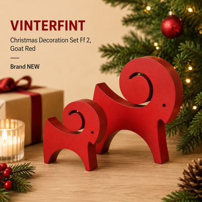 IKEA VINTERFINT Christmas Decoration Set Ff 2, Goat Red Brand NEW Xmas 2026