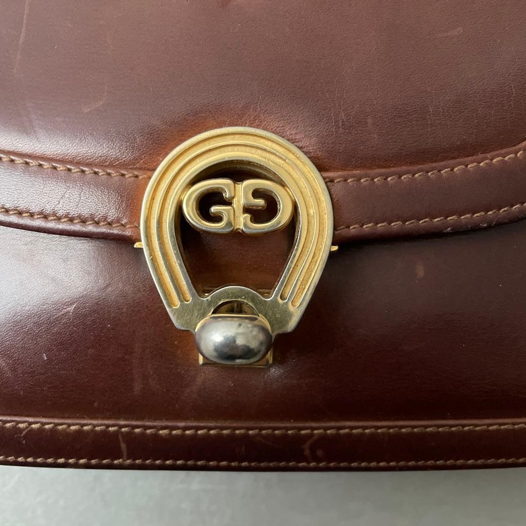 GUCCI Leather Shoulder Bag with Chain Strap in Brown with GG Hardware C-260113-6 thumbnail 23