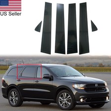 6pcs Glossy Piano Black Pillar Posts Door Window Covers For 10-15 Dodge Durango 6pcs Glossy Piano Black Pillar Posts Door Window Covers For 10-15 Dodge Durango