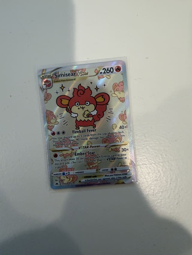 Simisear VSTAR Crown Zenith #GG37/GG70 Holofoil English Pokemon TCG