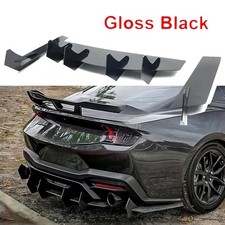 V2 Style Glossy Black Rear Diffuser & Side Splitter For Ford Mustang 2015-2023