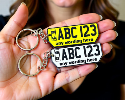 personalisierter Schlüsselanhänger Auto Kennzeichen individuell privates Kennzeichen Geschenk Namensschild
