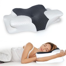 Cervical Neck Pillow for Pain Relief, Hollow Design Memory Foam Bed Pillow fo...