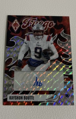 2025 Panini Phoenix - Fuego Signatures Kayshon Boutte #FUS-78 Pyramids /99 (AU)