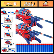 2 Sets Kids Spider Web Shooters - Halloween Party Favors, Cosplay Launcher Glove