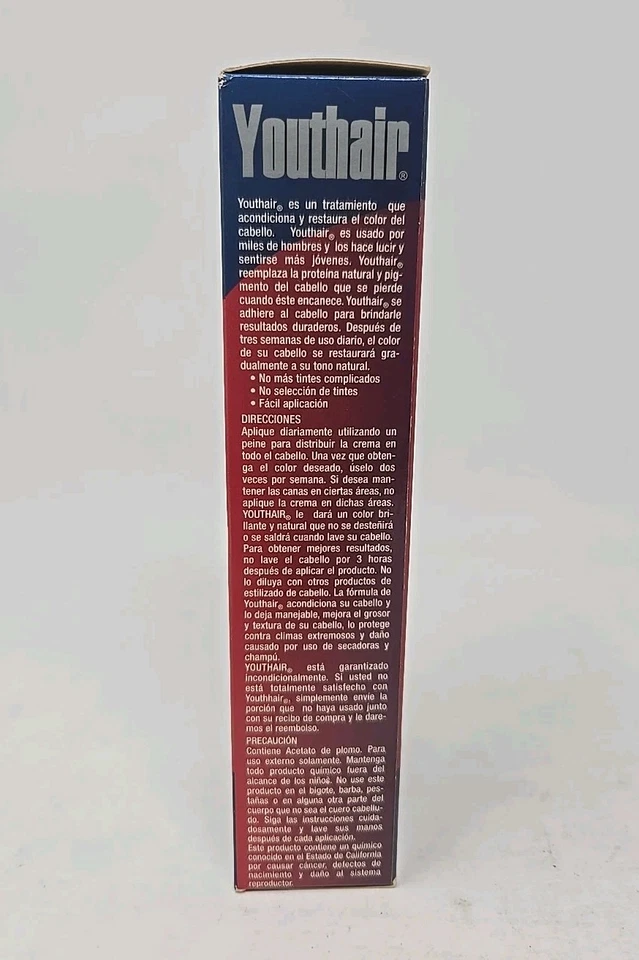 Youthair para HOMBRE Color de Cabello CREMA FÓRMULA ANTIGUA 3 OZ Restaurar Color Natural Foto 2 de 4