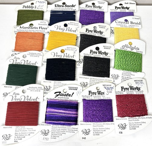 70 Rainbow Gallery Mixed Thread Lot Needlepoint Cross Stitch Floss Splendor Silk - Picture 12 of 15
