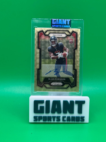2023 Panini Prizm Bijan Robinson #305 Gold Vinyl Auto /5 RC