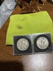 1939-1945 walking liberty half dollar coin silver two coin lot