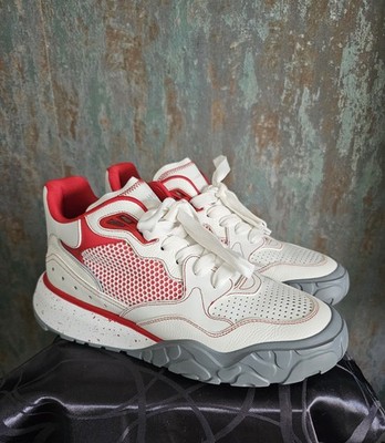 Alexander McQueen Court Sneaker weiß rot hoch Gr. 42