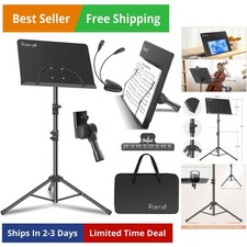 Music Stand for Sheet Music 5 in-1 Dual-Use Desktop Book Stand, Music Stand L...