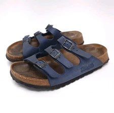 Birkenstock Birki's Florida Fresh Navy Blue 3 Strap Sandals Sz L6 M4 240