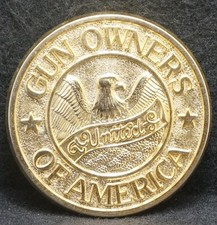 XA07165 NOS VINTAGE 1970s GUN OWNERS OF AMERICA WEAPONS FREEDOM BELT BUCKLE