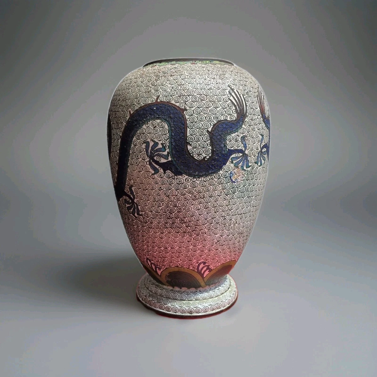 亚洲古董景泰蓝龙在中国古董花瓶| eBay