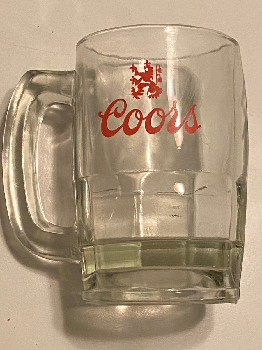 70's COORS クアーズ BEER ビール ビンテージ 缶型 ライター入れ Vintage 1970s COORS Beer Thick Heavy Solid Bar Glass MUG