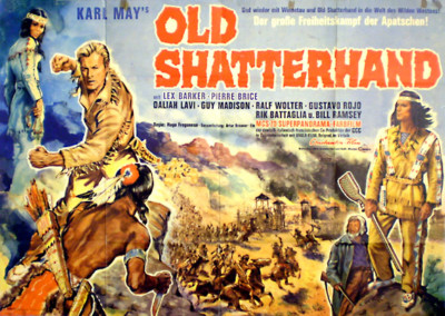 Karl May OLD SHATTERHAND Originalplakat A 0 von 1964 kein Nachdruck