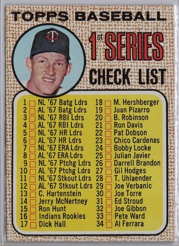 1968 Topps Baseball (1-300) Set Break EX - EX-MT U-Pick from Drop Down List - Picture 89 of 448