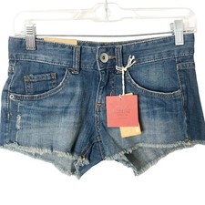 Mossimo NWT Cut-Off Distressed Low Waist Straight Hip Denim Shorts Size 1
