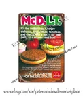 1984 McDLT burger McDonalds metal tin sign home decor accessories