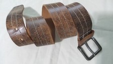 GAP Distressed Rusty Brown Leather 1.5" Belt Size 32 Excellent
