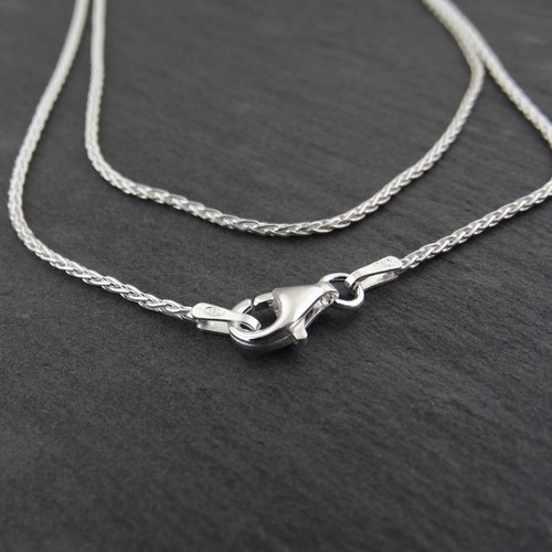 Sterling Silver 1mm SPIGA Wheat Chain Necklace 030 Italy 16"- 30" - Picture 4 of 17