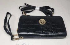 Old East Main Wristlet/Purse Wallet - Black 8”Lx4”Wx1”D w/Removable Straps NEW