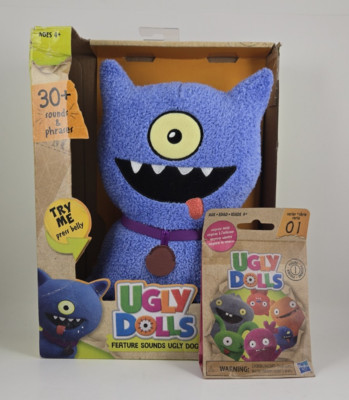 2019 Hasbro Ugly Dolls Feature Sounds Ugly Dog Plush & Mini Figure Blind Bag