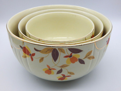 Hall’s Superior Mary Dunbar Jewel Tea Autumn Nesting Mixing Bowl Set ...