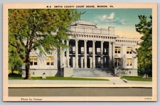 Vintage Postcard VA Marion Smyth County Court House -5743