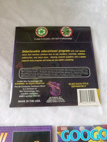New Vintage 1994 Floppy Disc's Education Mixed Lot Of 5, Sealed - Picture 3 of 10
