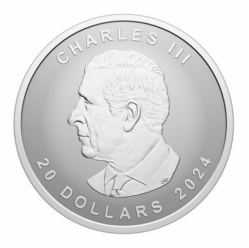 2024 Canada Ultra High Relief Maple Leaf SML $20 1 oz coin 99.99% Silver - Picture 2 of 4