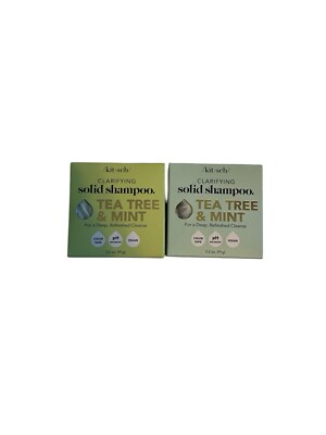 NIB KITSCH Solid Shampoo Tea Tree & Mint + Solid Conditioner Coconut Oil (2 pcs)