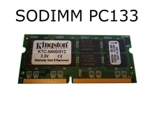 PC133 - 64 128 512MB SODIMM RAM - Kingston, Apacer, No-Brand