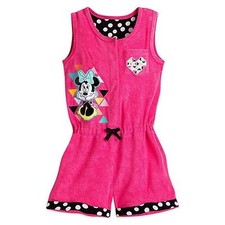 Disney Store Minnie Mouse Princess Polka Dot Deluxe Girls Swimsuit Cover Up New