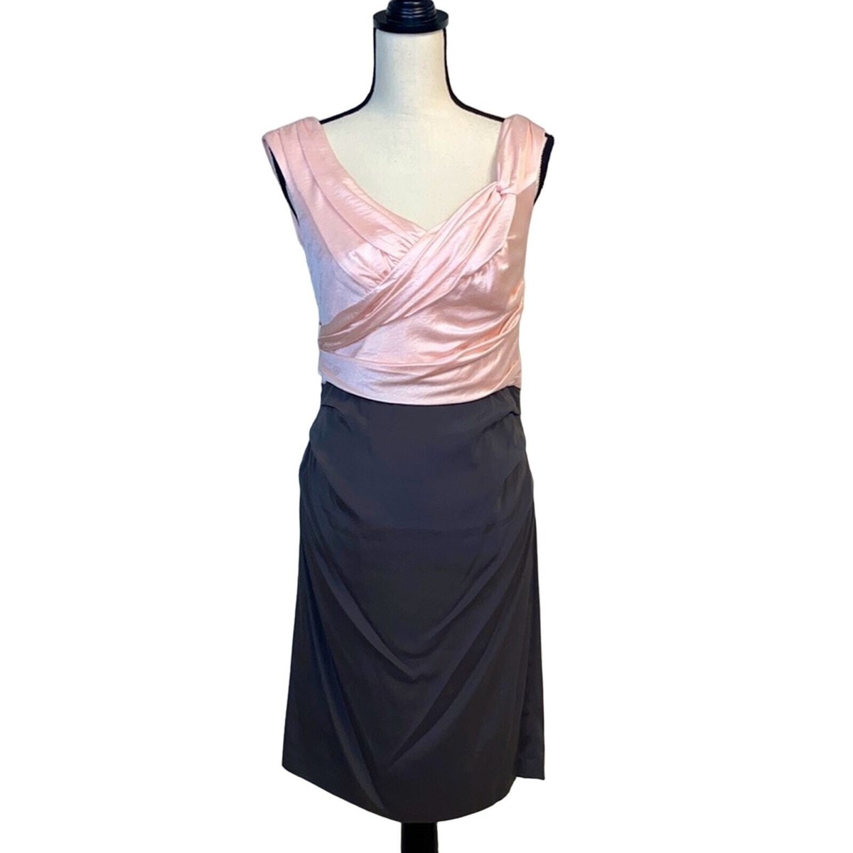 suzi chin for maggy boutique silk dress Suzi Chin for Maggy Boutique Ruffle Front A-Line 100% Silk Dress Size 6 EUC