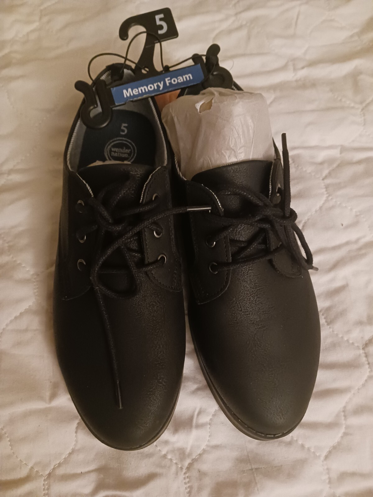 SAOLA wonder nation boys casual nero oxford taglia 5 con soletta memory foam