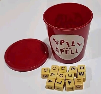 Spill And Spell Game 1966 Incomplete Game Family Night Vintage Parker Brothers 