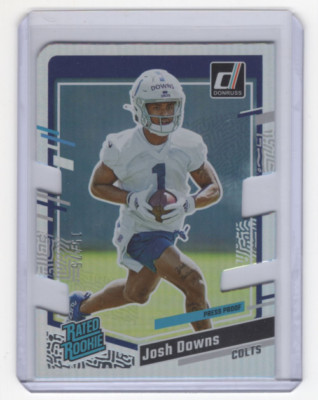 2023 Donruss Press Proof Silver Die Cut #345 Josh Downs RR /75 - NM-MT
