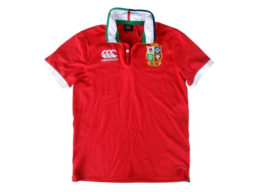 British & Irish Lions New Canterbury Rugby Union Football Red Polo Shirt - Small