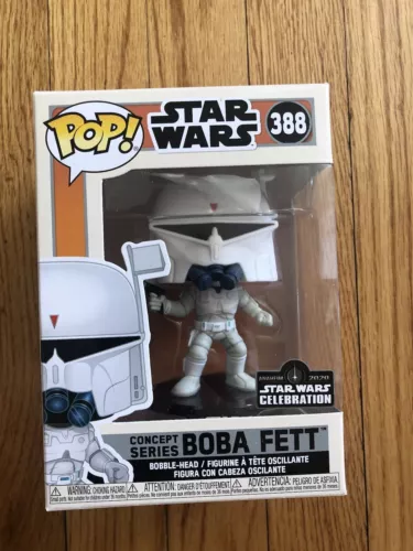 Funko POP! Boba Fett #388 Anaheim Sticker Star Wars Celebration 2020 + Protector