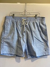 Tommy Hilfiger Blue Paisley Print Swim Shorts Size XXL Mesh Lining Drawstring