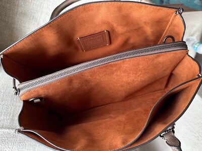 Coach Brooke Carryall Dark Stone Polished Pebble Leather CE730 New