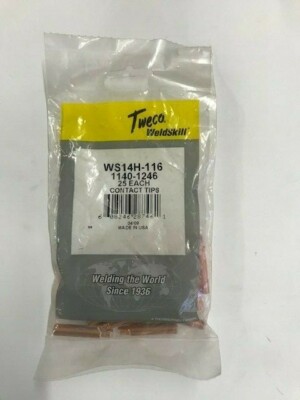 Tweco Kontaktspitzen 1,6 mm WS14H-116 1140-1246 25er Pack
