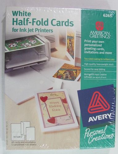 Avery Personal Creations 45 White Half-fold Cards With Envelopes For ...