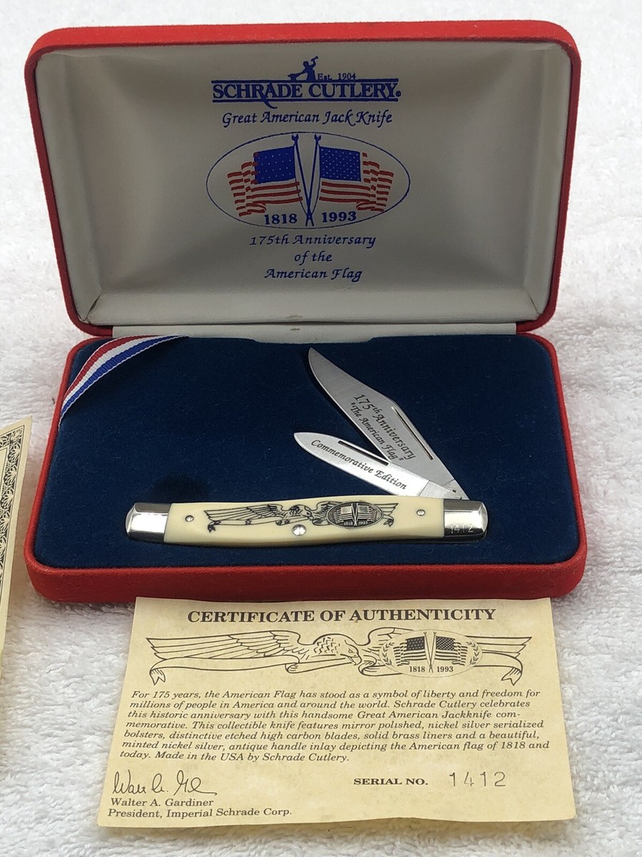 Schrade Cutlery 175th Anniversary Of The American Flag 1818-1993