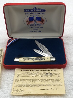 Schrade Cutlery 175th Anniversary Of The American Flag 1818-1993
