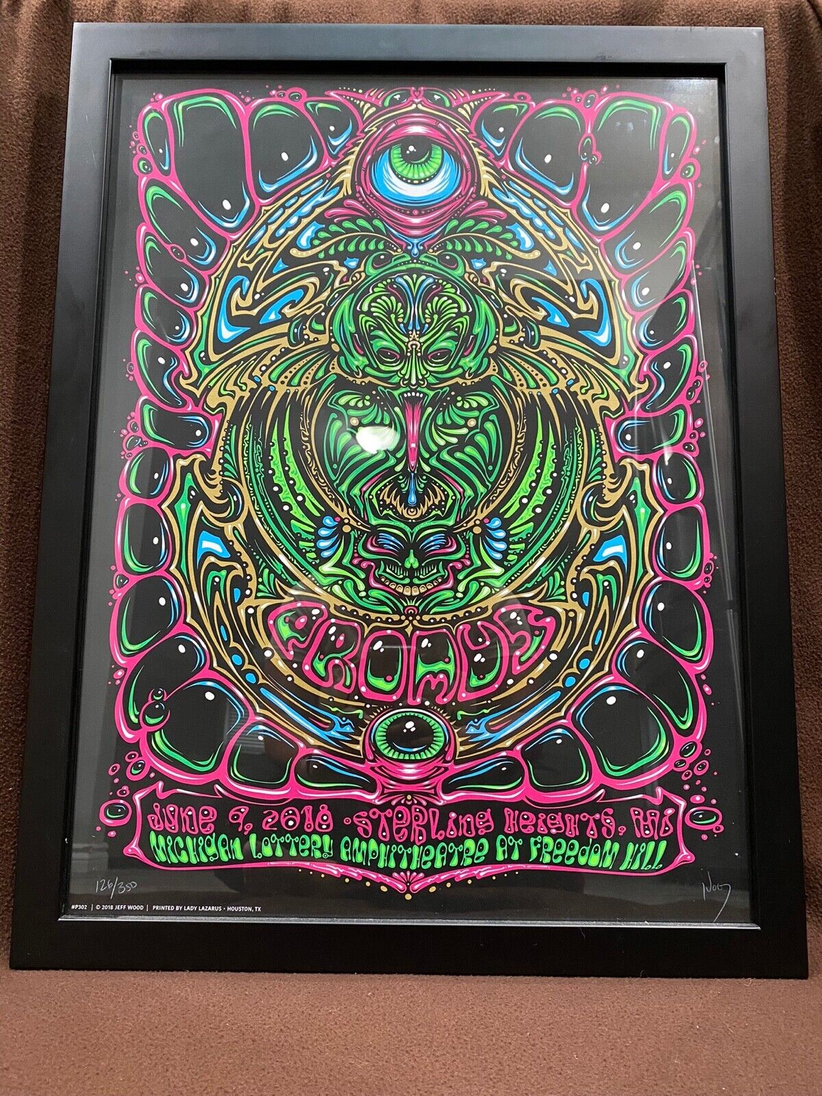 Primus Poster Freedom Hill, MI 6/9/2018 Jeff Wood signed 126/300